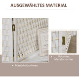 HOMCOM Paravent 4-teilig 181 x 180 cm Faltbar Raumteiler mit 2 Regalen aus Kiefernholz, Bambus für – Produktabbildung 5