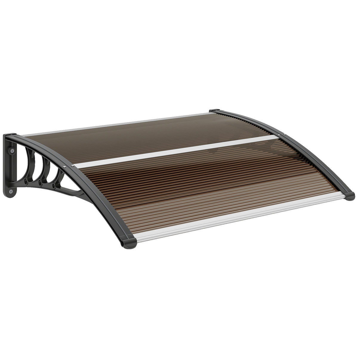 Outsunny Vordach Haustürvordach 120 x 75 cm Pultvordach Überdachung Polycarbonat