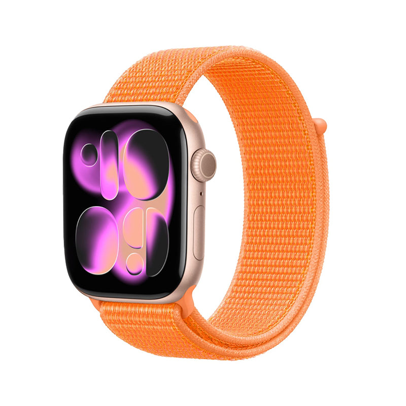 Crong Nylon - Sport- Armband für Apple Watch 38/40/41/42 mm (tropická orange)