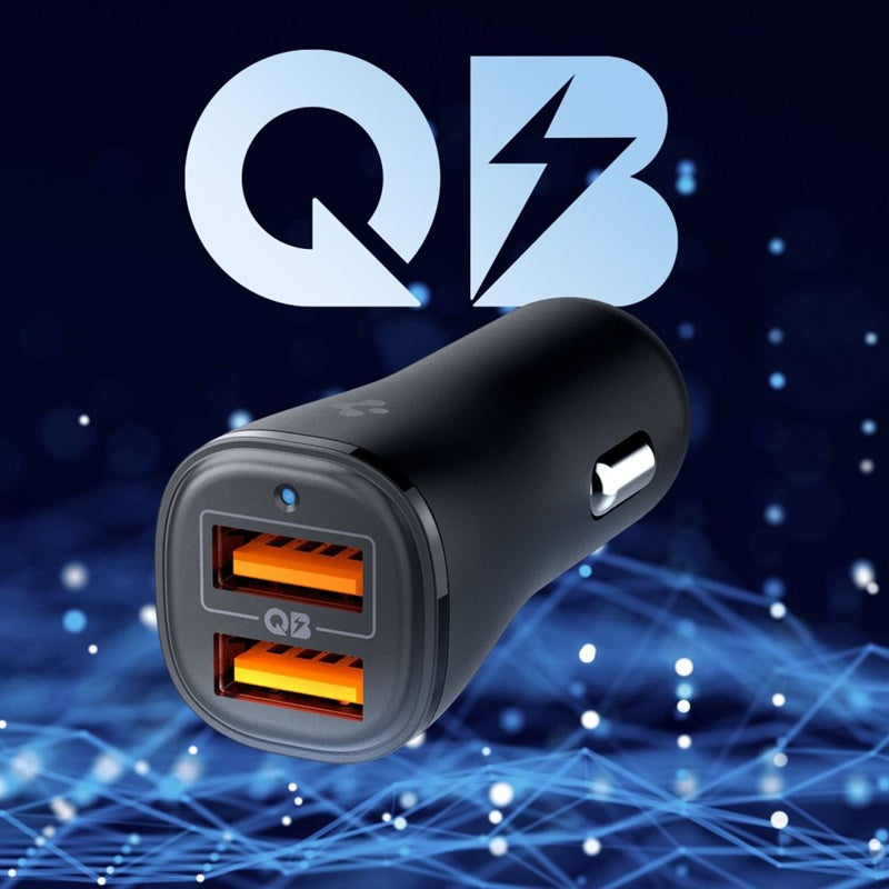 Spigen Essential EV302 – AutoLadegerät 2x USB-A 30W (schwarz) – Produktabbildung 7