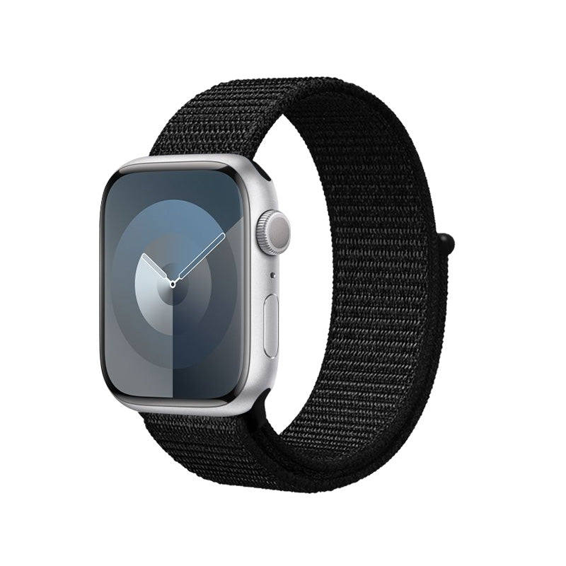 Crong Nylon Reflex - Sport- Armband für Apple Watch 38/40/41/42 mm (schwarz) – Produktabbildung 2