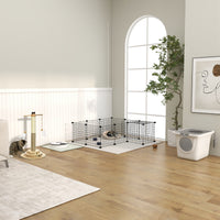 PawHut Freigehege, Freilaufgehege, Laufstall mit 36 Platten, Kleintiergehege für Kleintiere – Produktabbildung 9