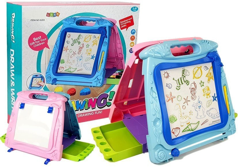 LEAN Toys Doppelseitiges Zeichenbrett. Marker. Magnete