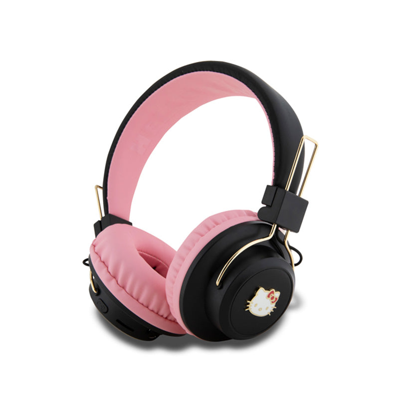 Hello Kitty Metal Logo Round Shape - Kabellose Kopfhörer für Ohren Bluetooth V5.3 (rosa)
