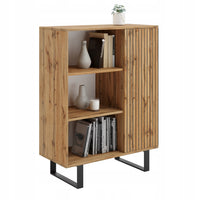 Cabinet Fondi oak craft gold - black, decor laths