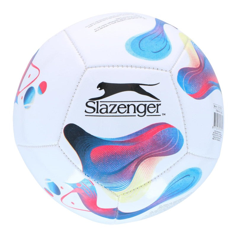 Slazenger - Mini Trainings- Fußball- Ball für Kinder 12 panelů Größe 2 (weiß/blau)