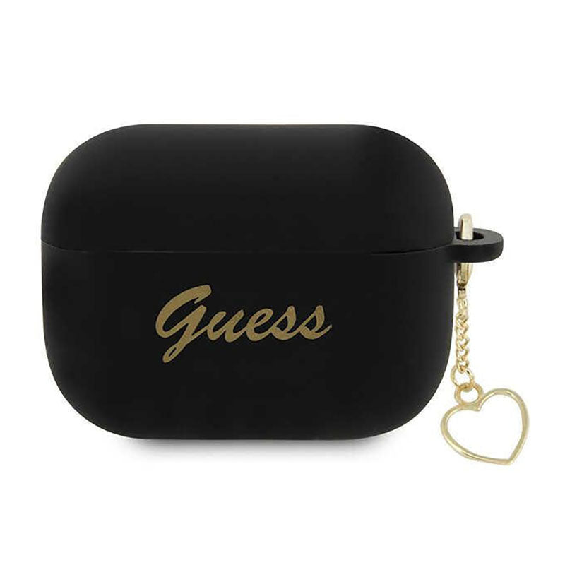 Guess Silicone Heart Charm - Hülle für Apple AirPods Pro 2 (schwarz)