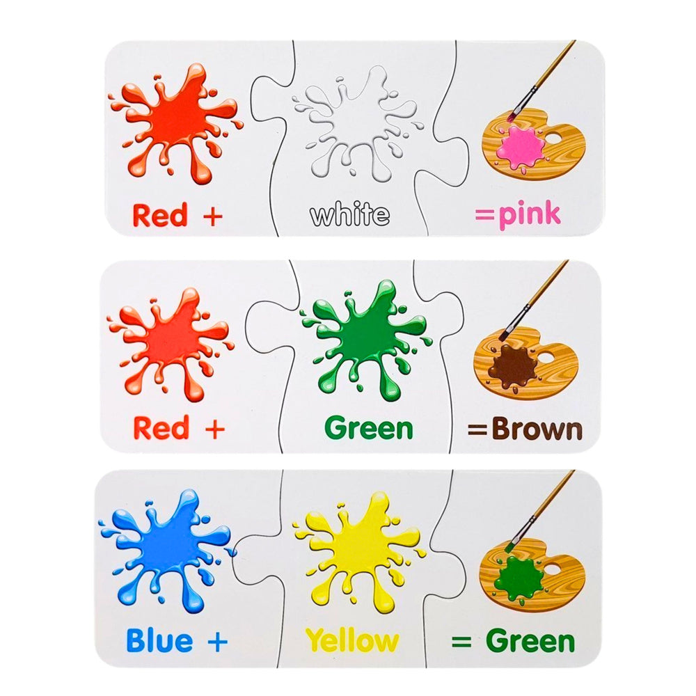 LEAN TOYS Lernpuzzle Farben auf Englisch 10 Verbindungen – Produktabbildung 2