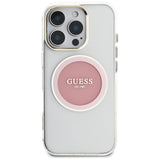 Guess IML Metal Colored Circle Classic Logo MagSafe - Hülle für iPhone 16 Pro (rosa) – Produktabbildung 3