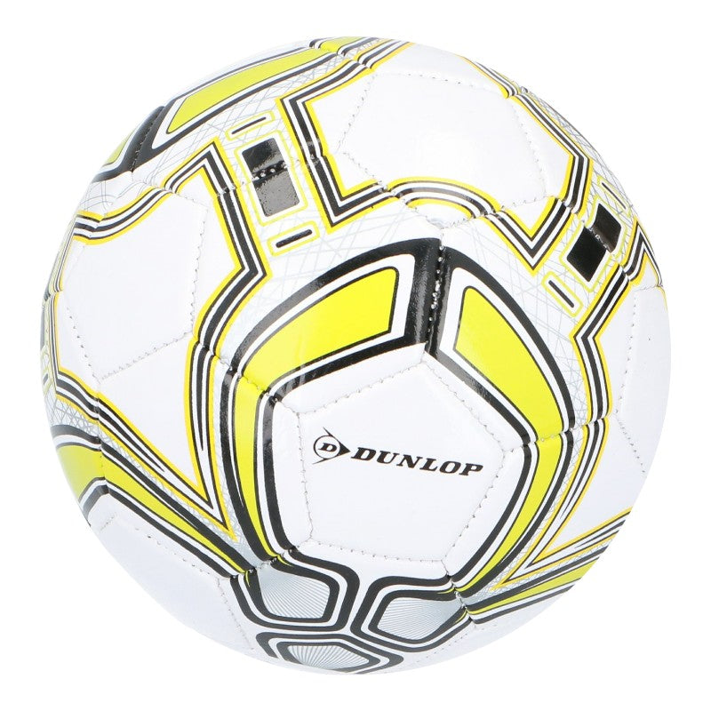 Dunlop - Mini Trainings- Fußball- Ball für Kinder 32 panelů Größe 2 (weiß/gelb)