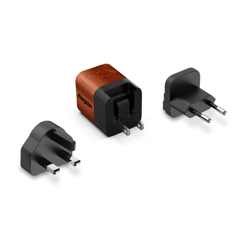 Energizer Ultimate - Multiplug EU / UK / US GaN 20W PD Netzladegerät (ořechová dýha) – Produktabbildung 2