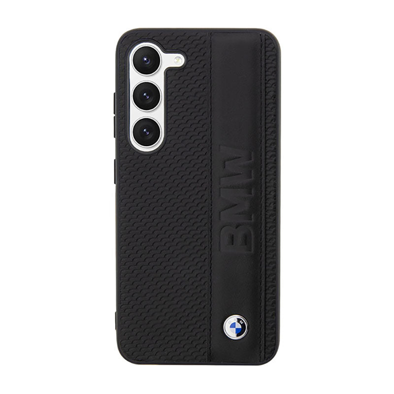 BMW Leather Textured & Stripe - Hülle für Samsung Galaxy S23 (Schwarz) – Produktabbildung 3
