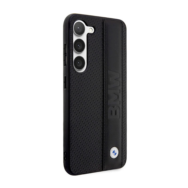 BMW Leather Textured & Stripe - Hülle für Samsung Galaxy S23 (Schwarz) – Produktabbildung 4