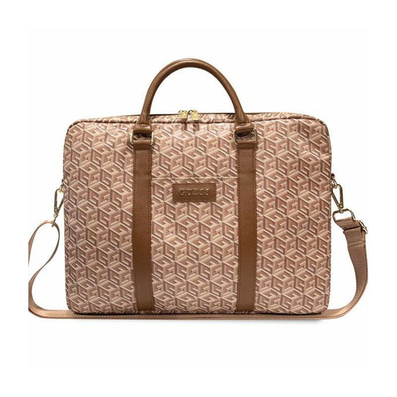 Guess GCube Stripes Computer Bag - Tasche für 16" Laptop (braun)