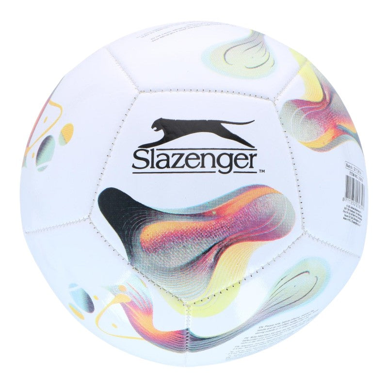 Slazenger - Mini Trainings- Fußball- Ball für Kinder, 12 panelů, Größe 2 (weiß/gelb)