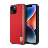 Ferrari Carbon - Hülle für iPhone 14 Plus (rot)