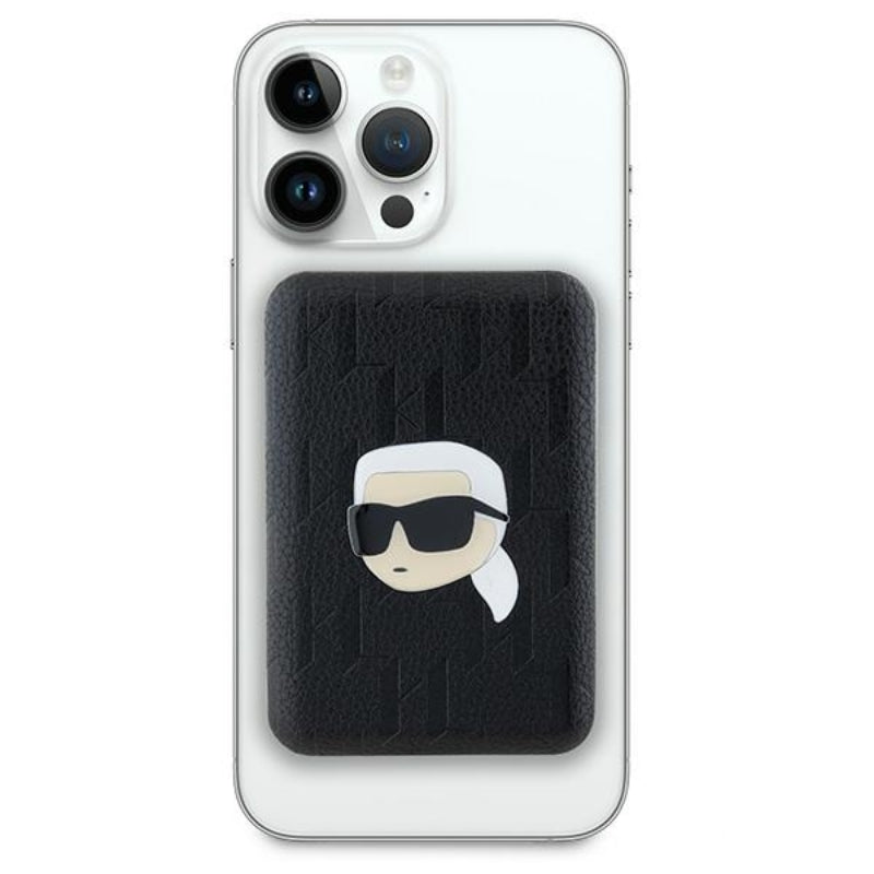 Karl Lagerfeld Karl Head Pin MagSafe – kabellose Powerbank 5000 mAh 15W (schwarz) – Produktabbildung 2