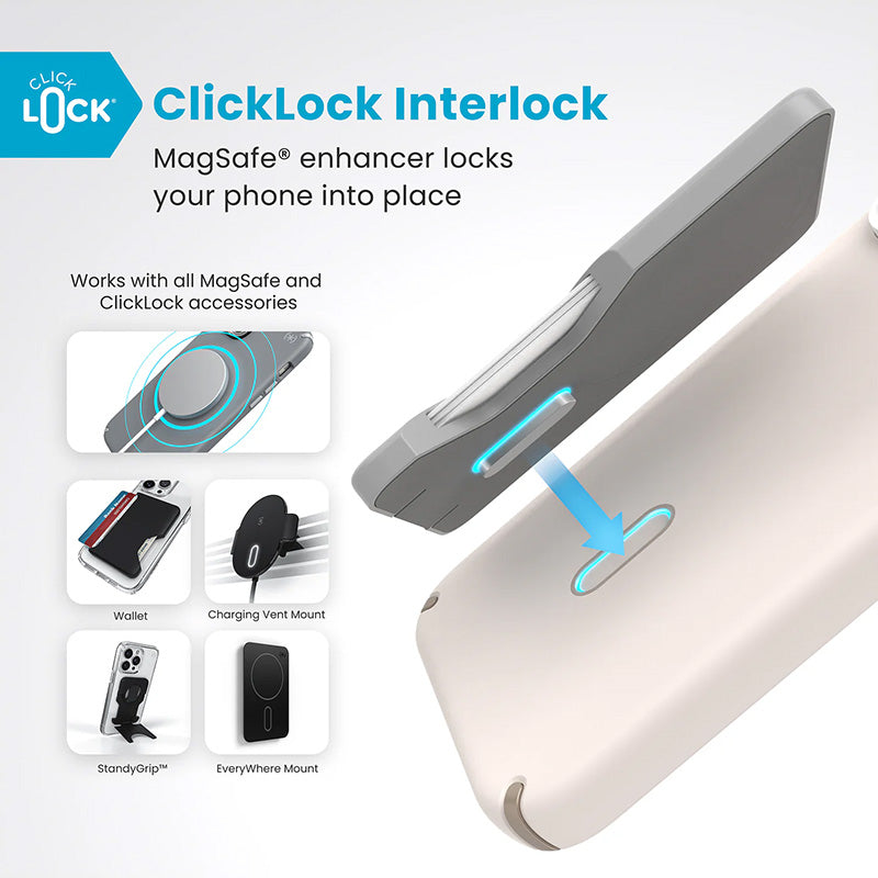 Hülle Speck Presidio2 Pro ClickLock & MagSafe für iPhone 16 Pro Max (Bleached Bone / Heirloom Gold – Produktabbildung 2