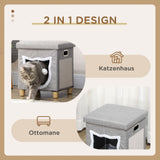 PawHut Katzenhöhle, Katzenhaus, inkl. Spielball, waschbares Kissen, 35,5 cm x 35,5 cm x 42,5 cm – Produktabbildung 4