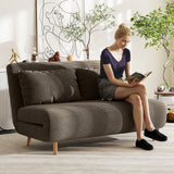HOMCOM Schlafsofa, Gästebett, 3-fach verstellbare Rückenlehne, Kordoptik, bis 120 kg, 141 x 90 x 81 cm – Produktabbildung 2