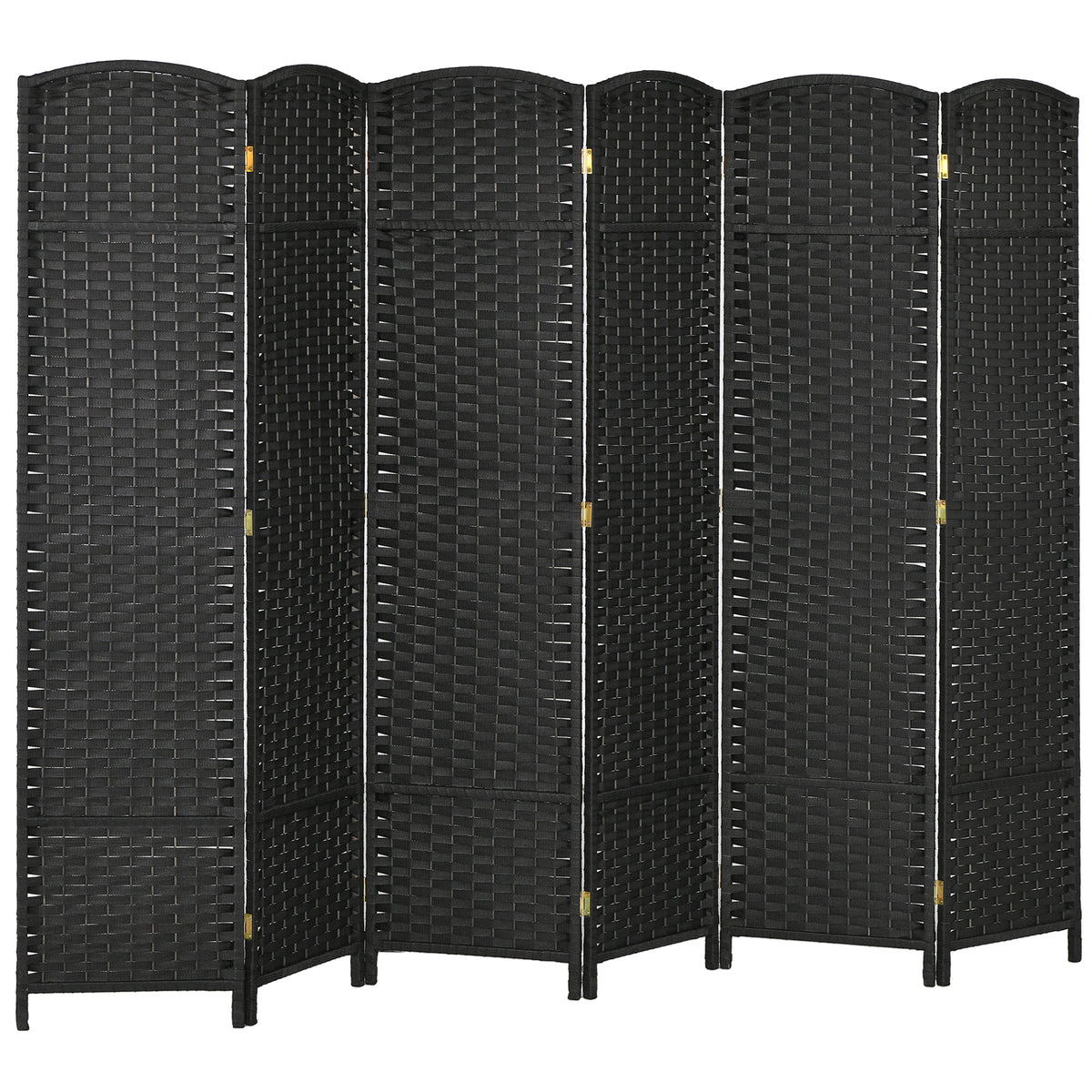 HOMCOM 6-teiliger Raumtrenner, Faltbarer Sichtschutz, Sichtschutzwand für Wohnzimmer, Schlafzimmer