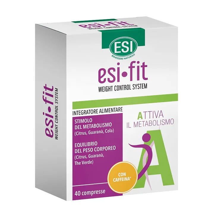 Esi Fit Aktiviert Stoffwechsel Nahrungsergänzungsmittel mit Koffein 40 Tabletten