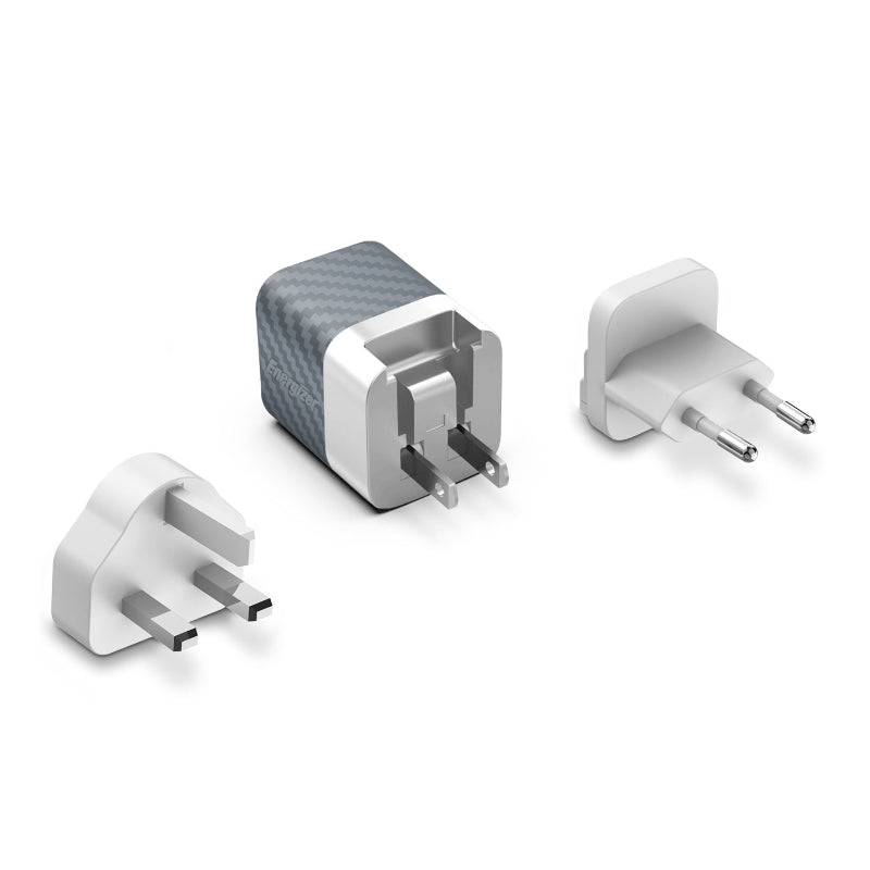 Energizer Ultimate - Multiplug EU / UK / US Netzladegerät GaN 38W PD + QC3.0 (silber) – Produktabbildung 2