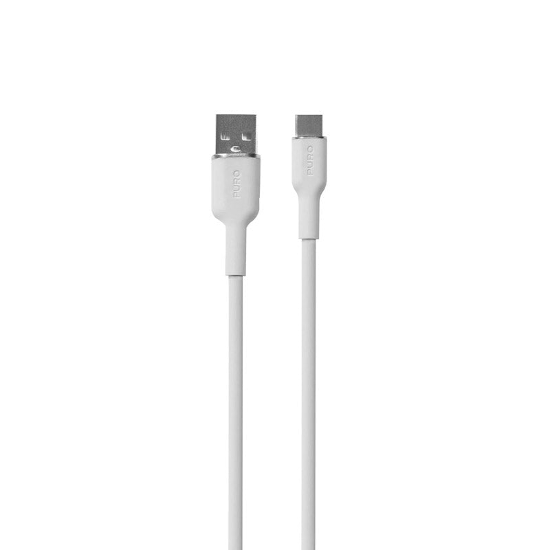 PURO ICON Soft Cable - USB-A für USB-C 1,5 m (Weiß) – Produktabbildung 2