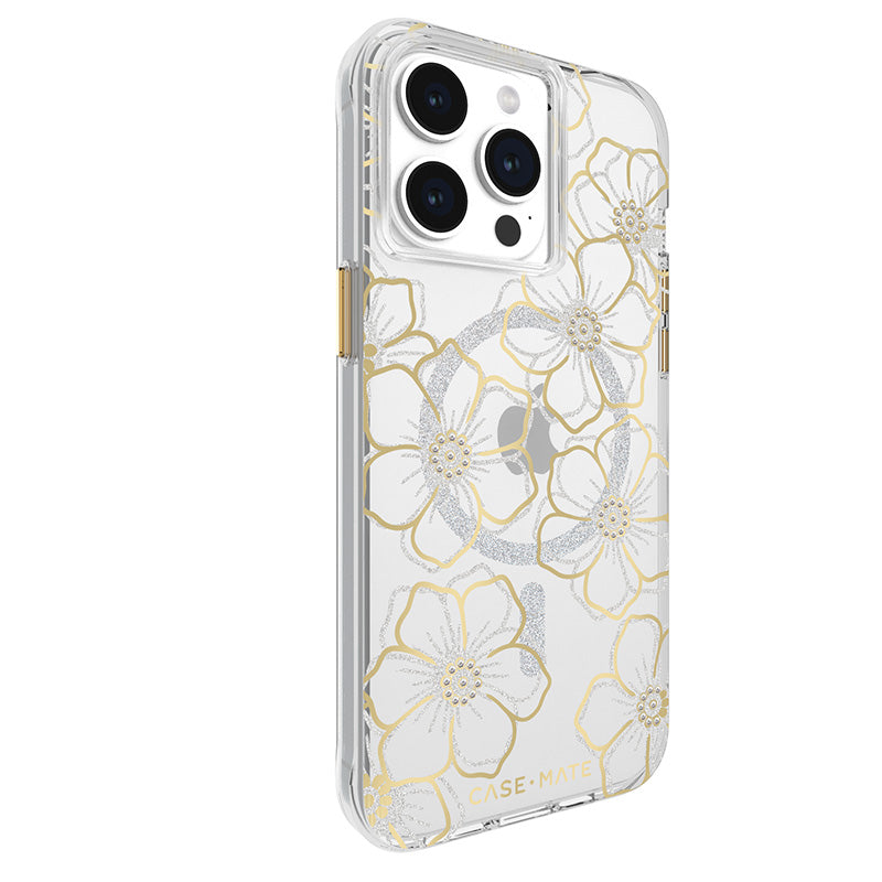 Case-Mate Floral Gems MagSafe - Hülle für iPhone 15 Pro Max (Gold) – Produktabbildung 2