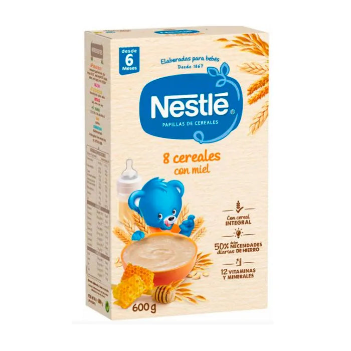 NESTLE Nestlé Papilla 8 Cereals With Honey and Bífidus 600g