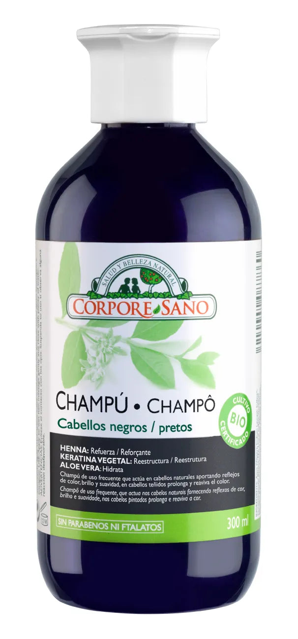 Corpore Champu Henna 300ml Cabellos Negros Bio