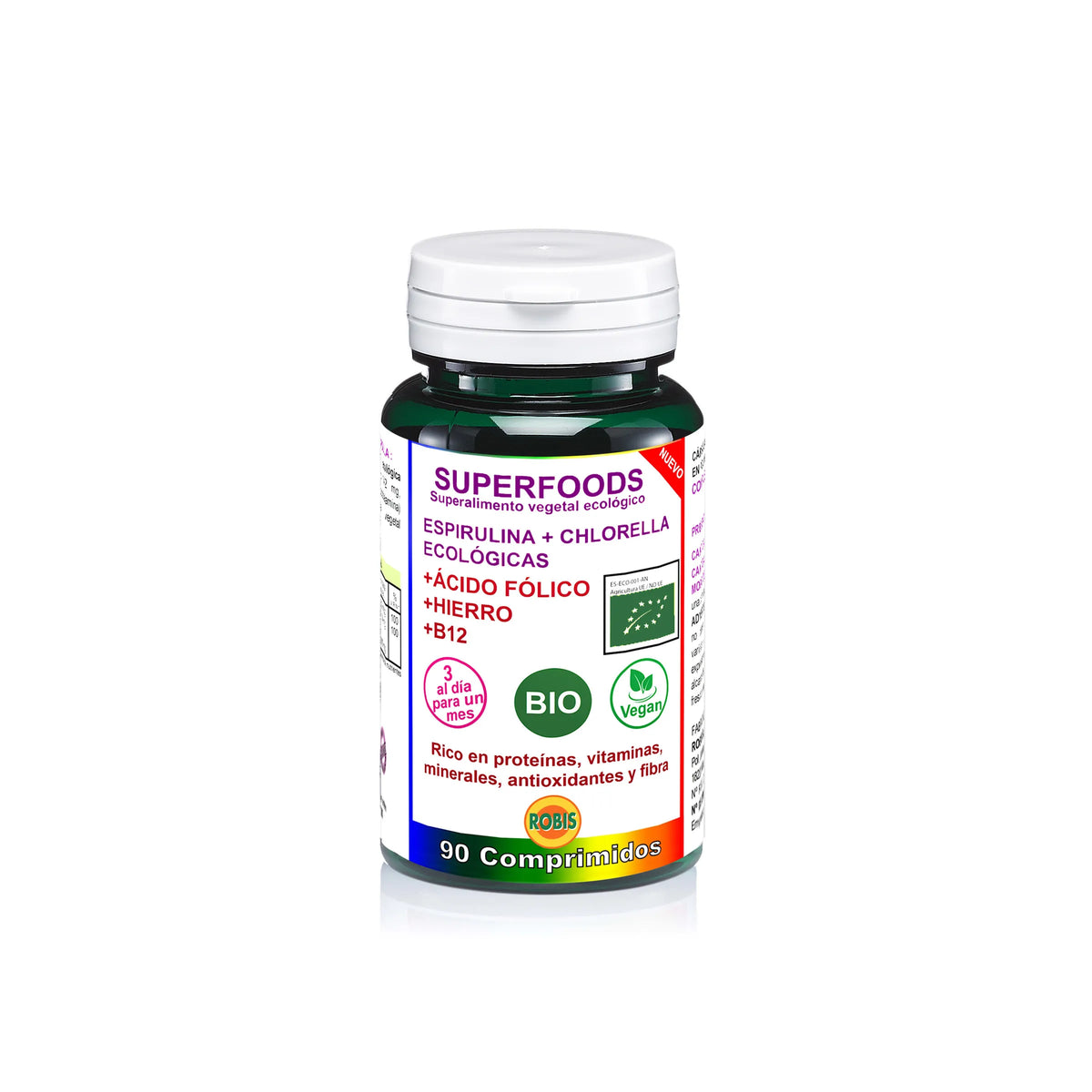 Robis Espirulina y Chlorella Bio 90 Comp