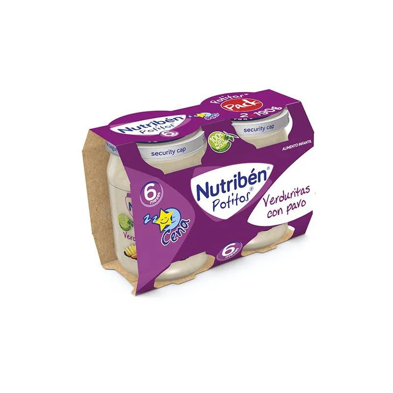 Nutriben Nutribén Potito Cena Bipack Verduritas Con Pavo 2x 190g