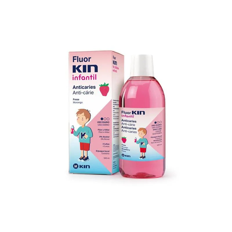 KIN Fluorkin Infantil Enjuague Fresa 500ml