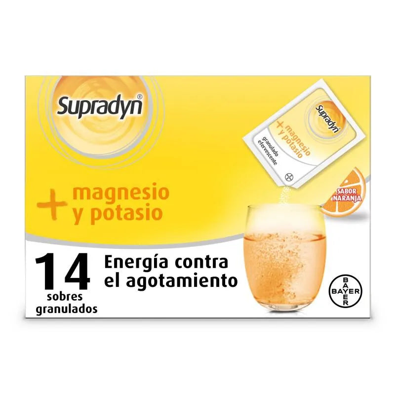 Supradyn Magnesio Potasio Minerales Vitaminas Energía 14 Sobres