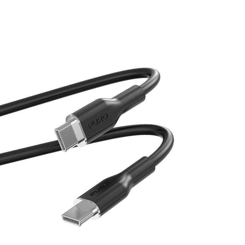 PURO ICON Soft Cable - USB-C für USB-C 1,5 m (Schwarz)