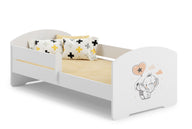 Luk single bed 140x70 with artwork - Elephant