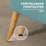 HOMCOM Sofa Retrodesign 2-Sitzer-Sofa, Holzbeine, 117 cm x 56,5 cm x 77 cm, Grün – Produktabbildung 7