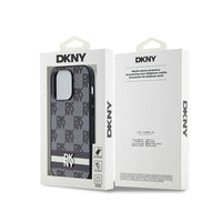 DKNY Leather Checkered Mono Pattern & Printed Stripes - Hülle für iPhone 14 Pro (schwarz) – Produktabbildung 8