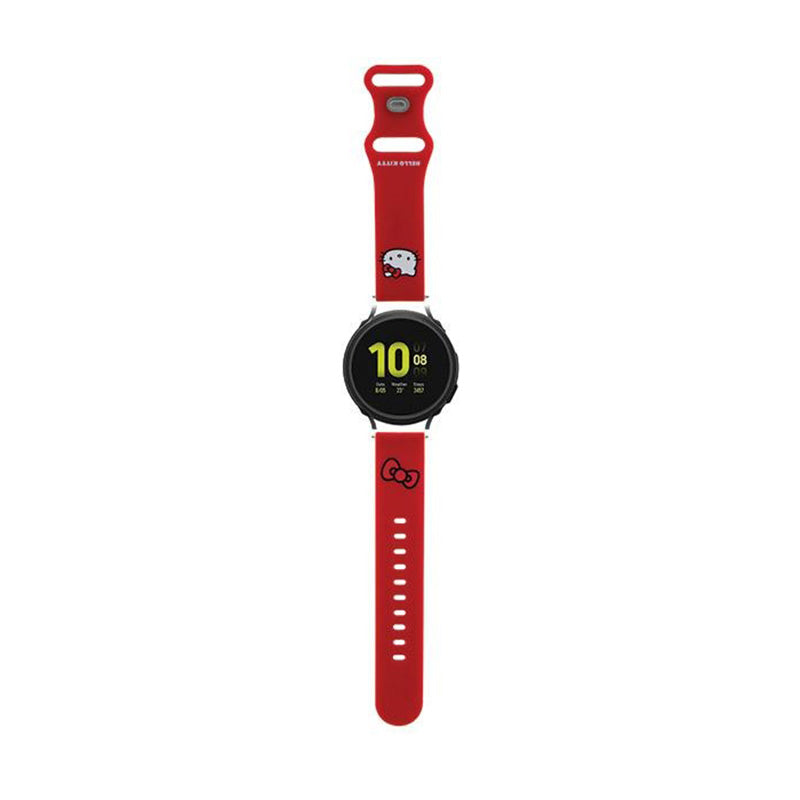 Hello Kitty Silicone Kitty Head - universell Armband für Smart- Uhr 20 mm (rot)