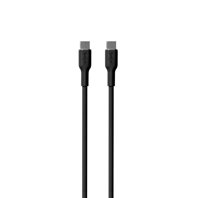 PURO ICON Soft Cable - USB-C für USB-C 1,5 m (Schwarz) – Produktabbildung 2