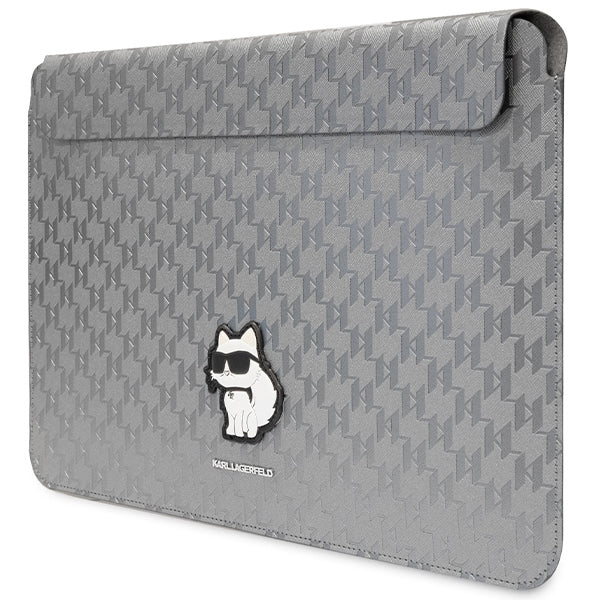Karl Lagerfeld NFT Saffiano Monogram Ikonik Choupette Sleeve - 14" Laptop-Hülle (silber) – Produktabbildung 2