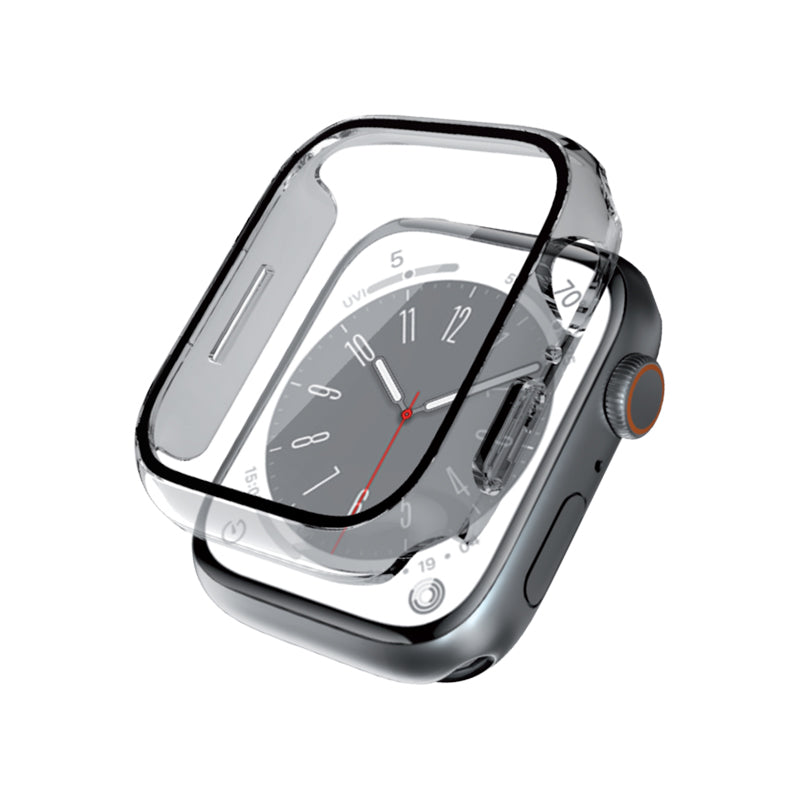 Hülle für Hybrid- Uhr Crong - Hülle se sklem für Apple Watch 45mm (transparent)