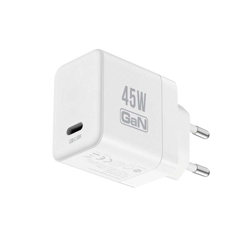 Crong Ultra Compact GaN - USB-C 45W PD 3.0 nástěnná Ladegerät s PPS (weiß)