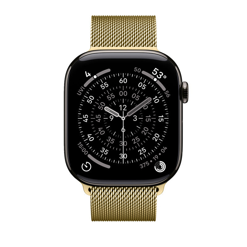 Crong Milano Steel - Armband aus Edelstahl für Apple Watch 44/45/46/49 mm (gold) – Produktabbildung 2