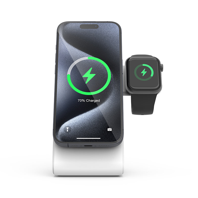 Ständer Crong MagSpot Pivot – Kabelloses Ladegerät 3 in 1 s MagSafe für iPhone, Apple Watch a AirPods – Produktabbildung 2