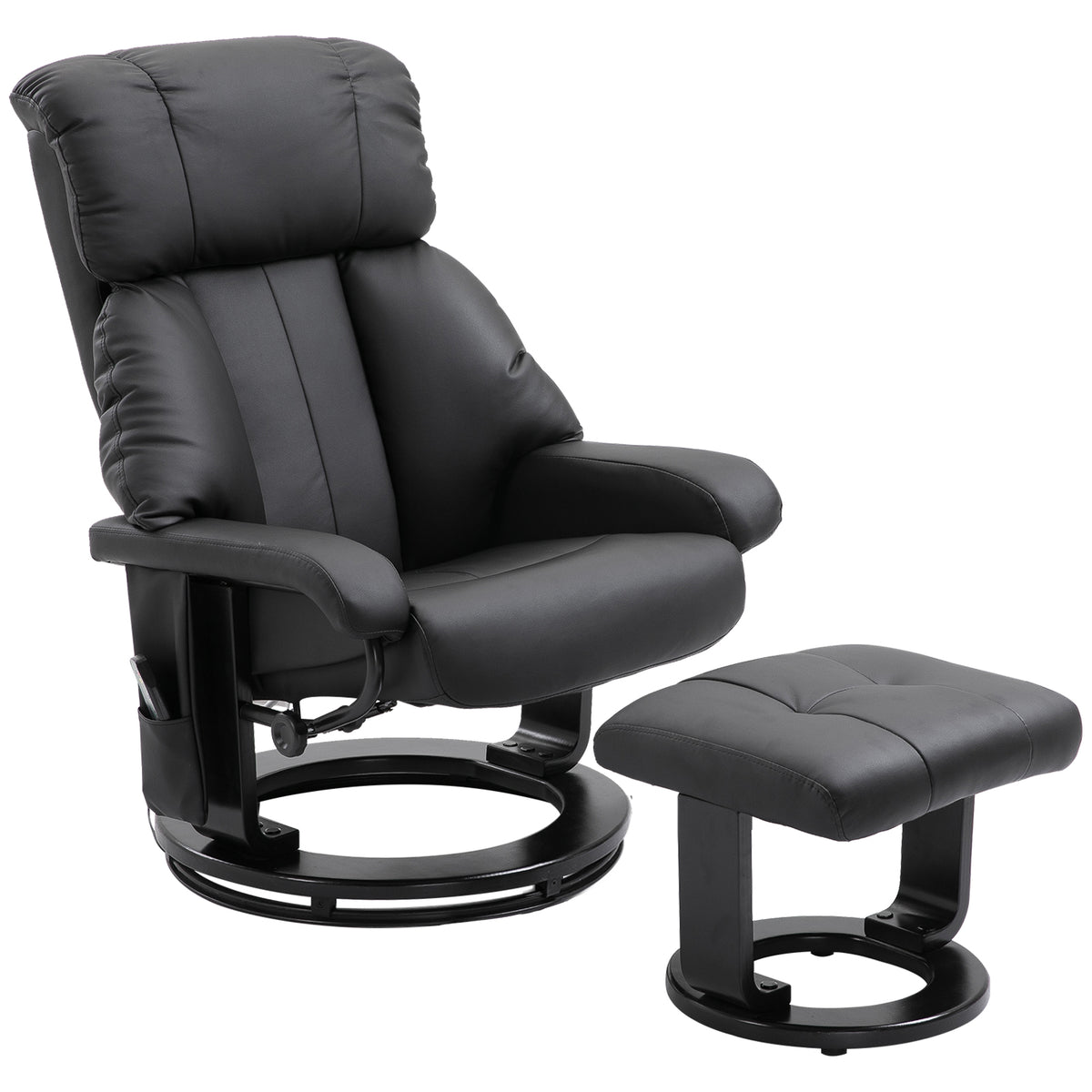 HOMCOM Relaxsessel mit Fußhocker, Massagesessel mit Liegefunktion, Elektrischer Liegesessel mit