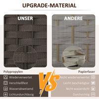 HOMCOM 4-teiliger Raumtrenner, Faltbarer Sichtschutz, Sichtschutzwand für Wohnzimmer, Schlafzimmer – Produktabbildung 4