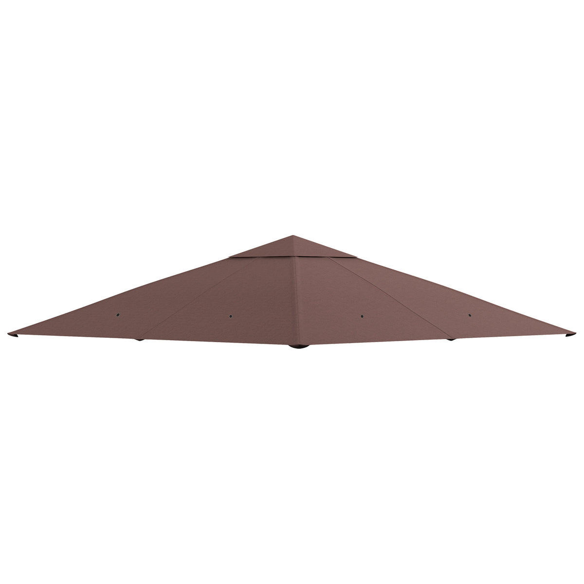 Outsunny Ersatzdach für Gartenpavillon, Polyester, 2,98 x 2,98 m, Kaffee