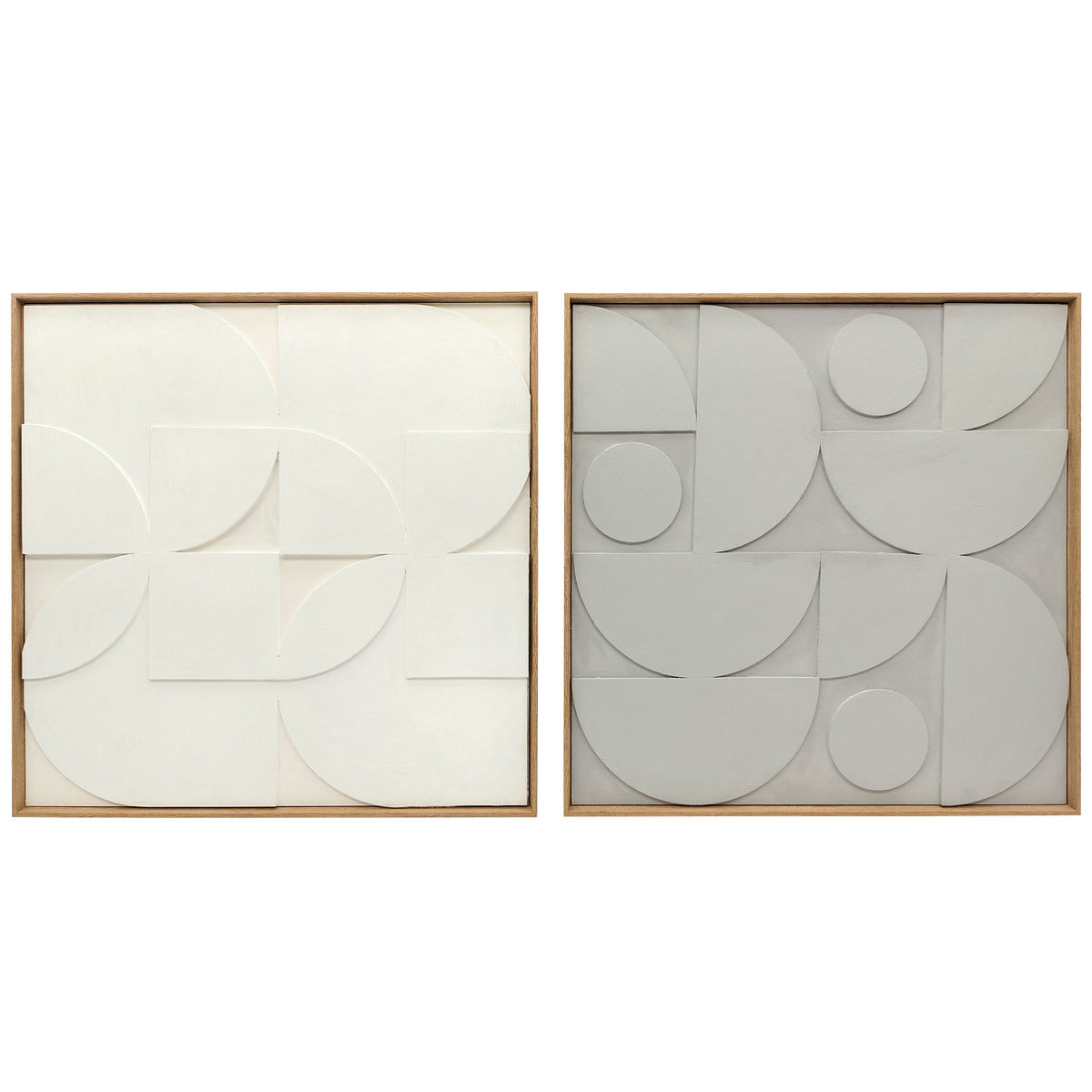 HOMCOM Wanddeko 3D 2er Set geometrisch Wanddekoration Modern Wand Deko für Wohnzimmer, Flur, 80 x 3,5 x 80